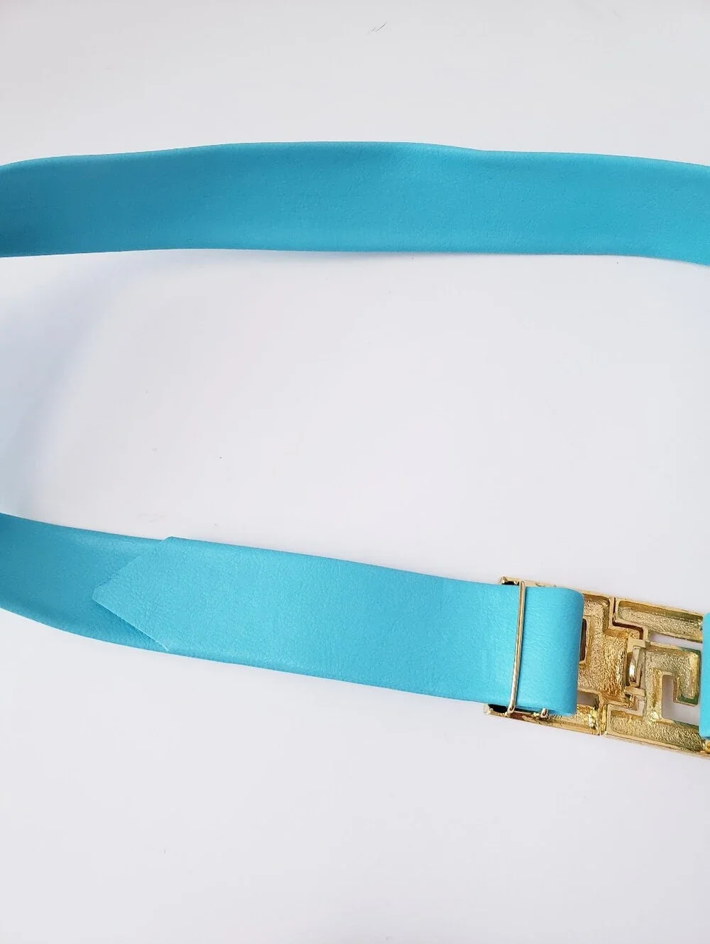 Vintage Blue Gold Adjustable Belt
